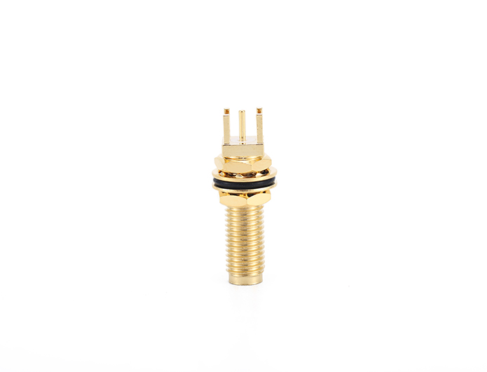 SMA female bulkhead PCB mount RF coaxial connector