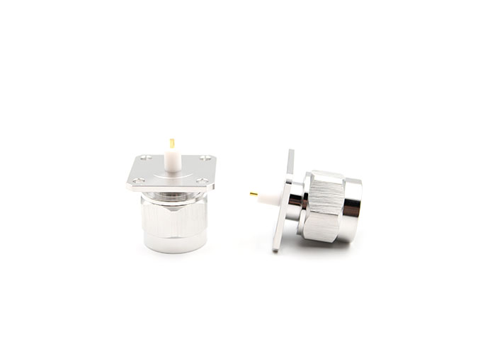 N Male Flange Connector Receptacle