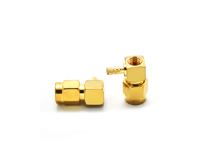 RF Connector RPSMA  male Right Angle for RG316 Cable Crimp
