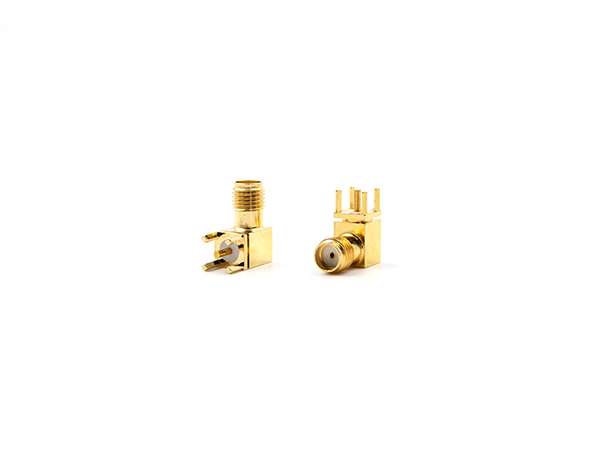 RF Connector SMA Female Right Angle PCB Mount