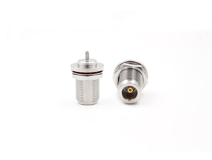 RF Connector Stainless steel N Female Bulkhead For RG316 Cable, crimp