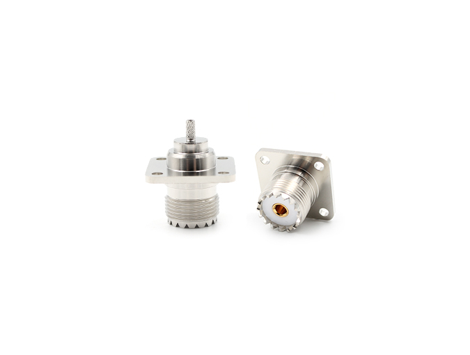 UHF Female Flange Connector  for RG316 Cable, Crimp