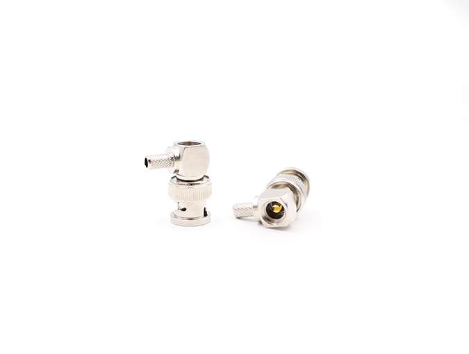 RF Connector BNC Male Right Angle for 5D-FB Cable Crimp