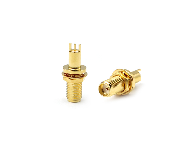 SMA female bulkhead PCB mount RF coaxial connector