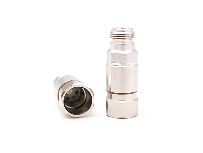 射频连接器,N型母头连接器,带1/2电缆夹