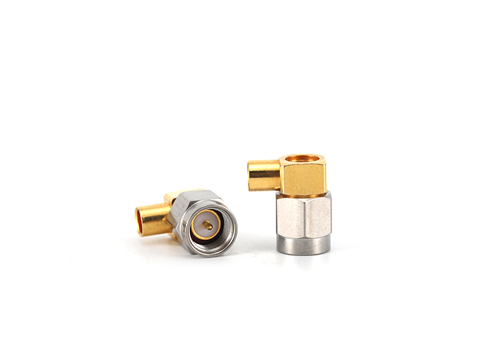 射频连接器 SMA 公头直角，适用于 .086/RG405 电缆
