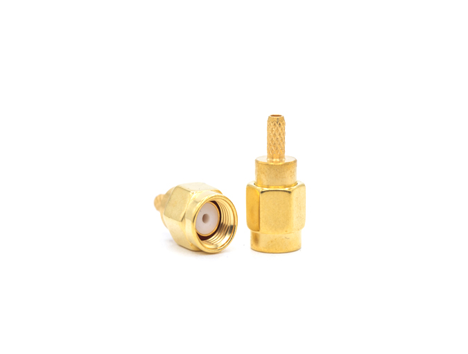 用于 RG174 电缆压接的 SMA 公头直通连接器