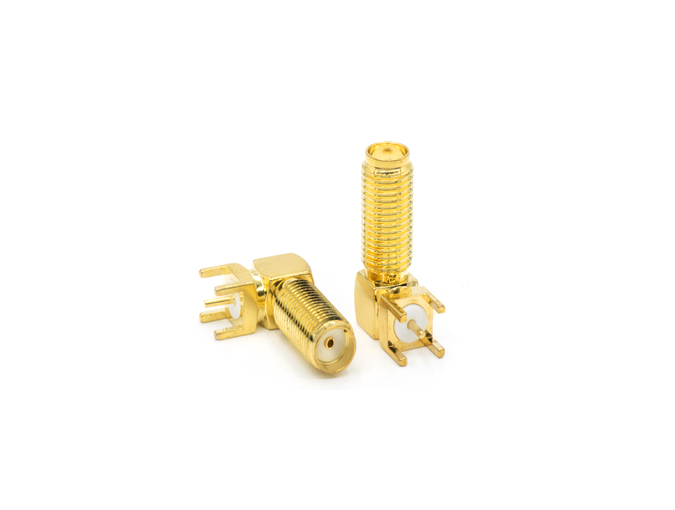 用于PCB的SMA母头隔板直角连接器