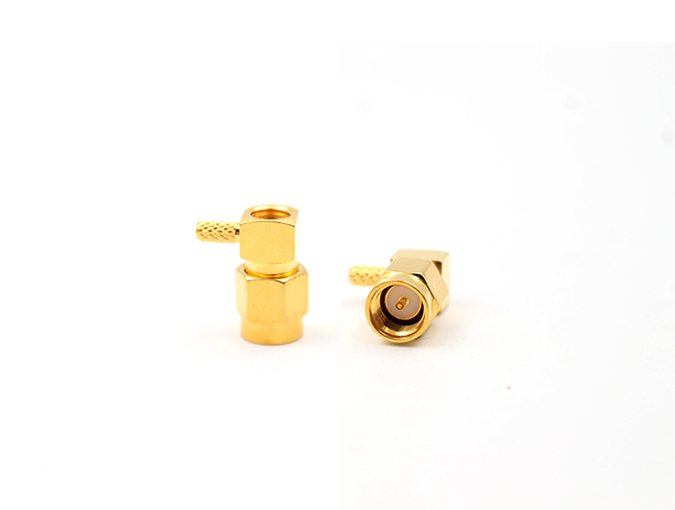 用于RG316电缆的SMA公头直角射频连接器