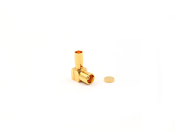 适用于RG405电缆的MCX母头直角射频连接器