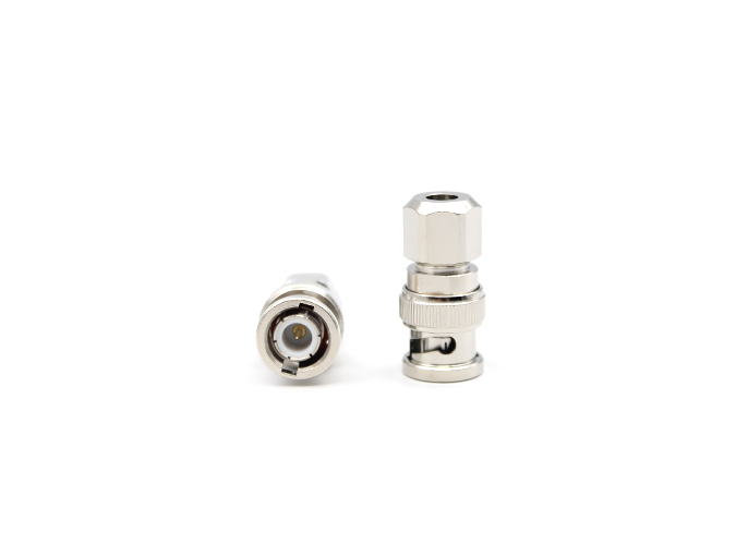用于RG58电缆夹的BNC公头连接器