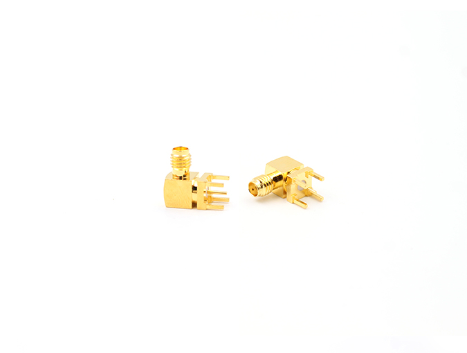 射频连接器 SSMA 母头 R/A PCB 安装