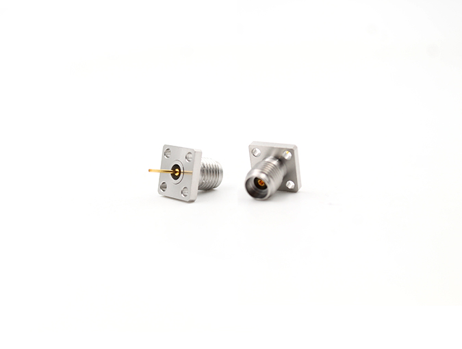 毫米波连接器，不锈钢材质，2.92mm 内螺纹法兰安装