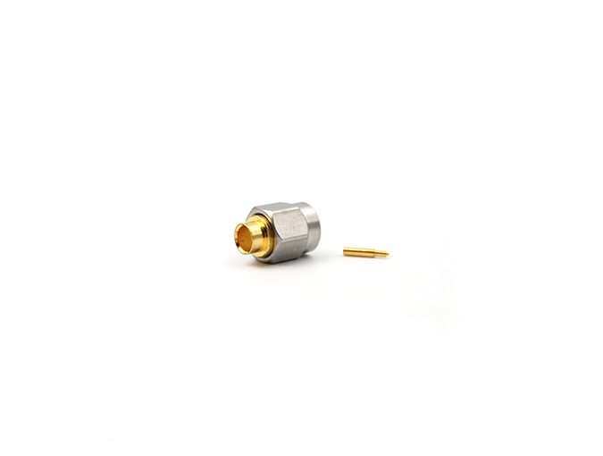 射频连接器，不锈钢 SMA 公头，适用于 141/RG402 电缆