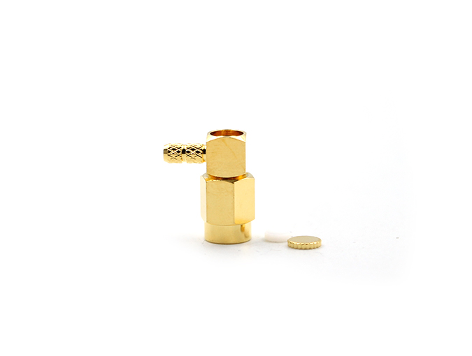 适用于RG316电缆的SSMA公头直角射频连接器