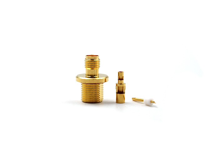 射频连接器 SMA 母头隔板接头，适用于 1.13 电缆