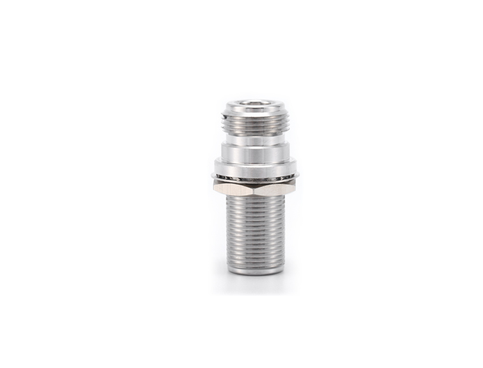 N 75Ω Female to N 75Ω Female Bulkhead RF Adapter
