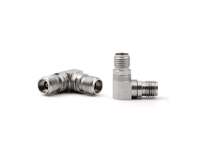RF Adapter Stainless Steel 2.92 Female to Female Right Angle