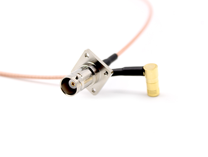 Cable Assembly BNC Female Flange and SMB Female R/A with RG316 cable,length 700 mm